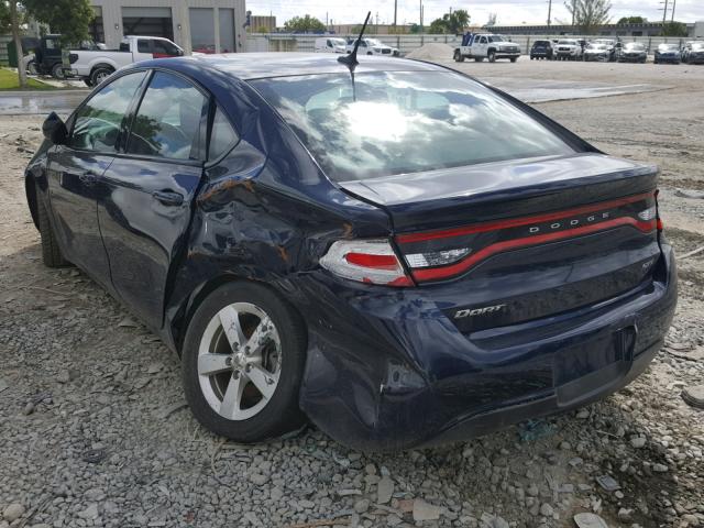 1C3CDFBB8GD727882 - 2016 DODGE DART SXT BLUE photo 3