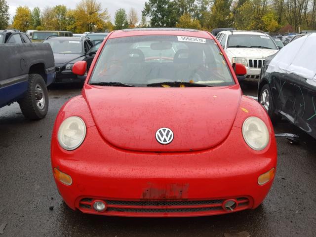 3VWCA21C0XM417329 - 1999 VOLKSWAGEN NEW BEETLE წითელი ფოტო 9