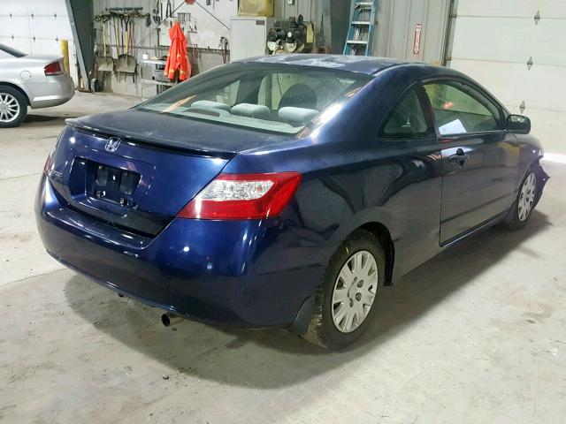 2HGFG11287H501561 - 2007 HONDA CIVIC DX BLUE photo 4