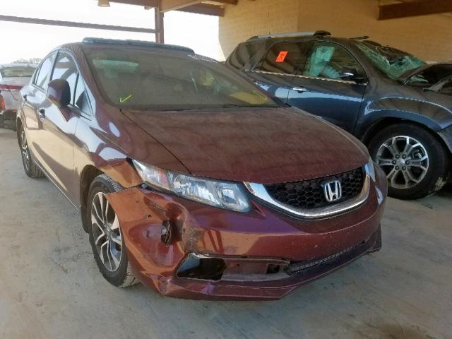 19XFB2F8XDE049779 - 2013 HONDA CIVIC EX MAROON photo 1