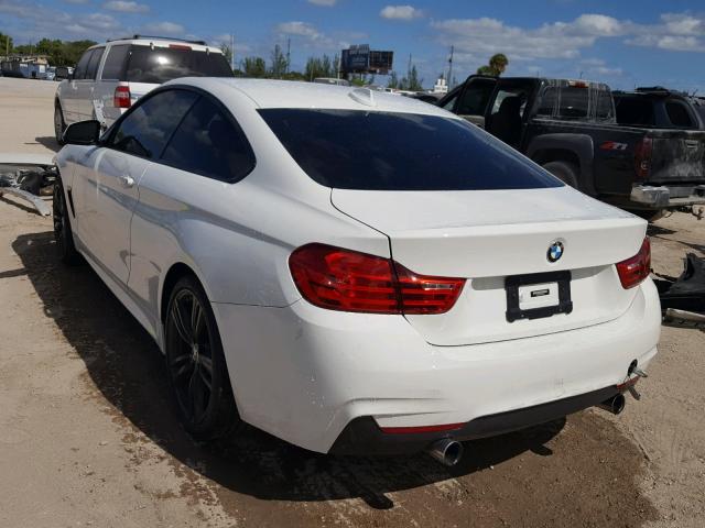 WBA3R1C53FF774679 - 2015 BMW 435 I WHITE photo 3