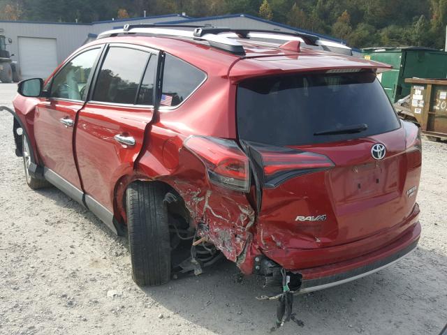 2T3DFREV1GW502952 - 2016 TOYOTA RAV4 LIMIT RED photo 3