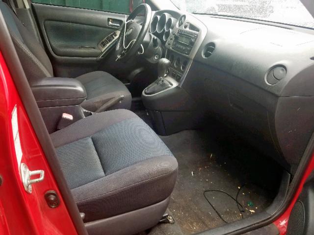 2T1LR32E55C353733 - 2005 TOYOTA COROLLA MA RED photo 5