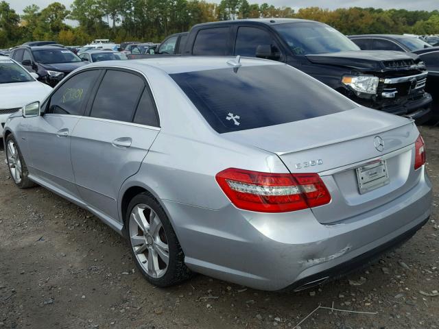 WDDHF5KB0CA570629 - 2012 MERCEDES-BENZ E 350 SILVER photo 3