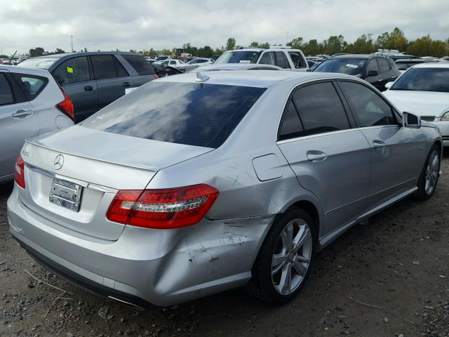 WDDHF5KB0CA570629 - 2012 MERCEDES-BENZ E 350 SILVER photo 4