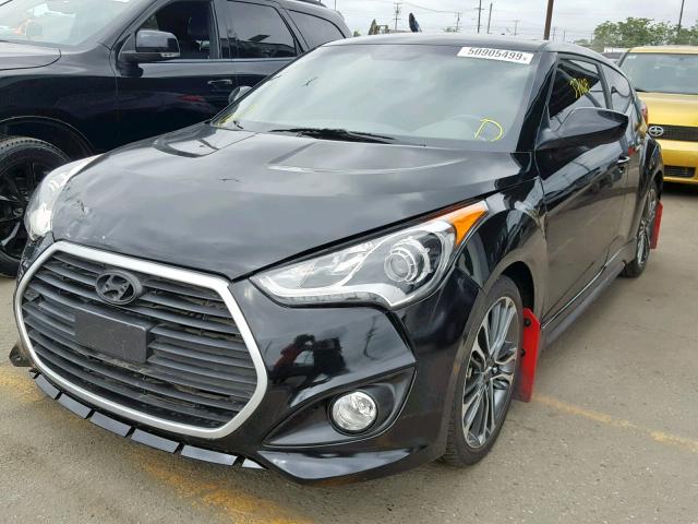 KMHTC6AE6HU315970 - 2017 HYUNDAI VELOSTER T BLACK photo 2