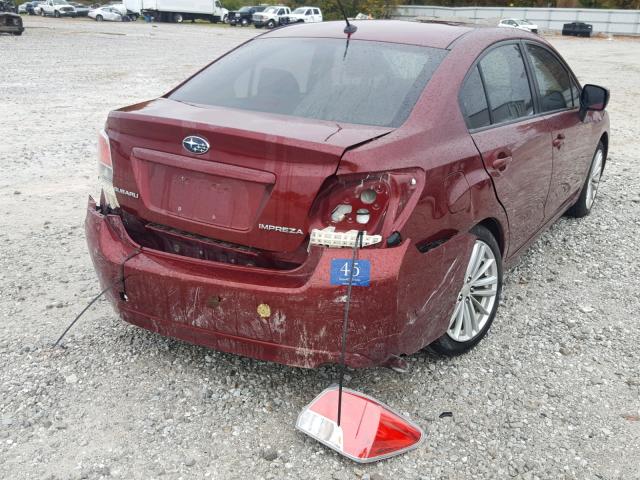 JF1GJAD65CH009126 - 2012 SUBARU IMPREZA PR RED photo 4