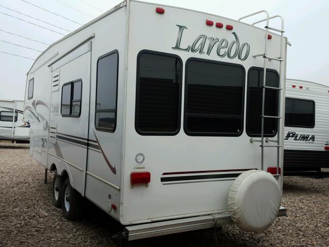 4YDF25R264J456930 - 2004 KEYSTONE LAREDO WHITE photo 3