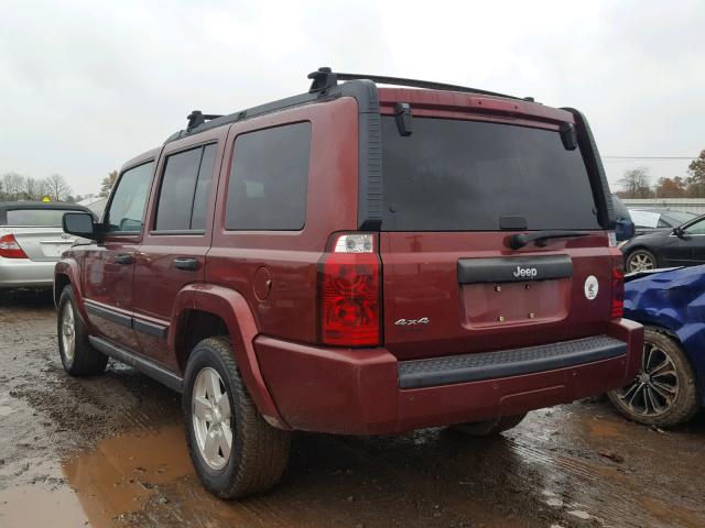 1J8HG48KX6C369069 - 2006 JEEP COMMANDER BURGUNDY photo 3
