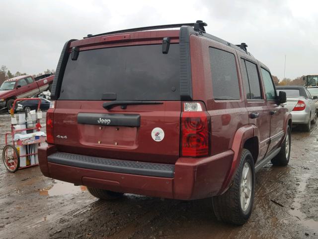 1J8HG48KX6C369069 - 2006 JEEP COMMANDER BURGUNDY photo 4
