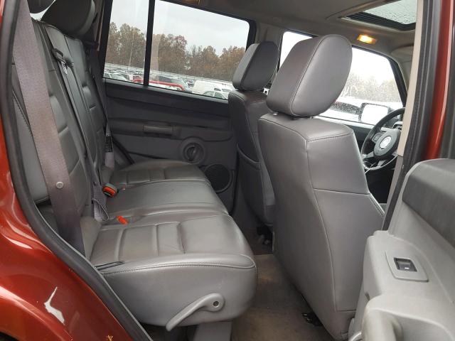1J8HG48KX6C369069 - 2006 JEEP COMMANDER BURGUNDY photo 6