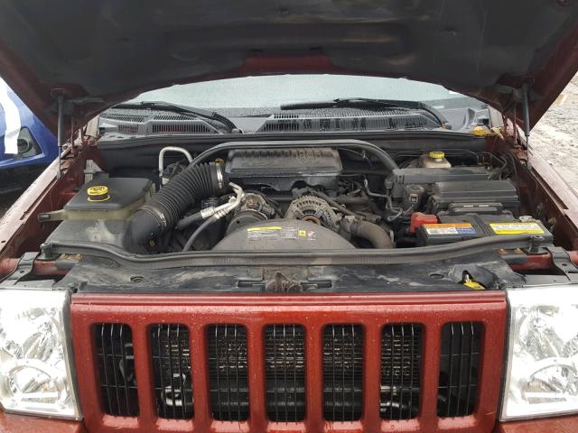 1J8HG48KX6C369069 - 2006 JEEP COMMANDER BURGUNDY photo 7