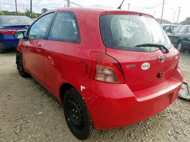 JTDJT923685148580 - 2008 TOYOTA YARIS RED photo 3