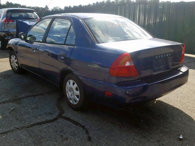 JA3AY26A8XU029188 - 1999 MITSUBISHI MIRAGE DE BLUE photo 3