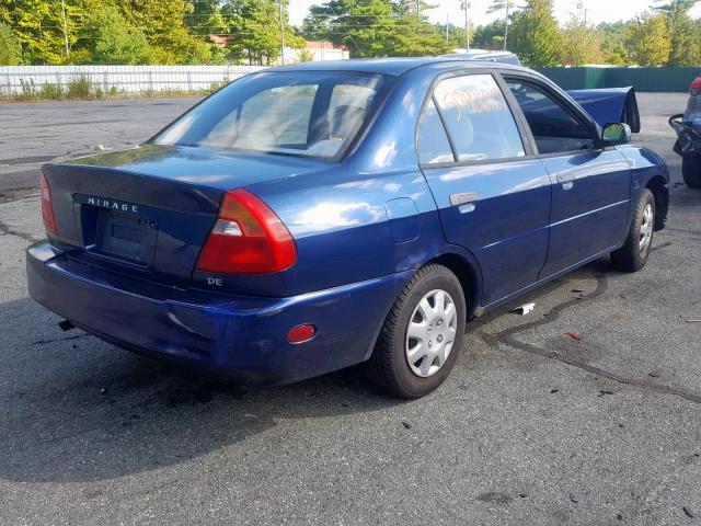 JA3AY26A8XU029188 - 1999 MITSUBISHI MIRAGE DE BLUE photo 4