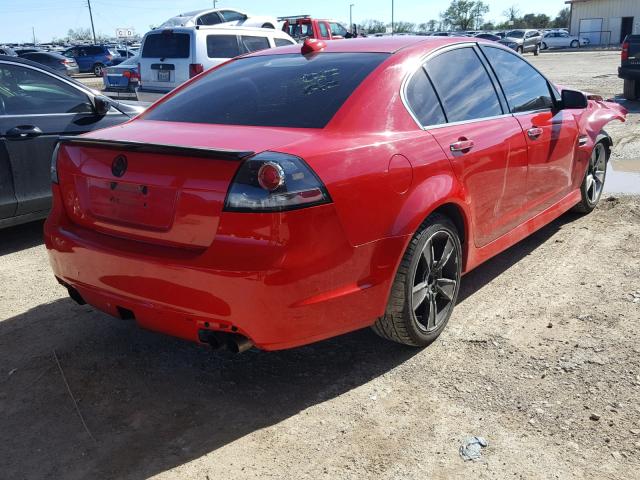 6G2EC57Y88L988622 - 2008 PONTIAC G8 GT RED photo 4