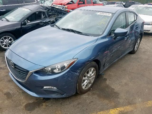 JM1BM1V79E1115433 - 2014 MAZDA 3 TOURING BLUE photo 2