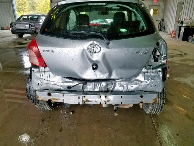 JTDJT923875081656 - 2007 TOYOTA YARIS GRAY photo 9