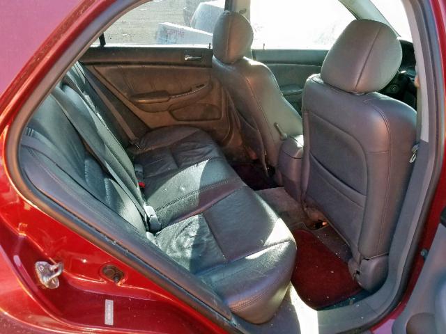 1HGCM66517A103134 - 2007 HONDA ACCORD EX RED photo 6