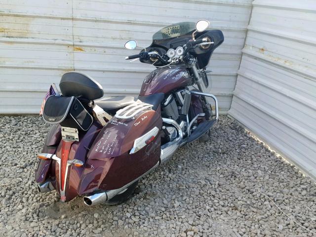 5VPEB36D5A3002839 - 2010 VICTORY MOTORCYCLES CROSS ROAD BURGUNDY photo 4