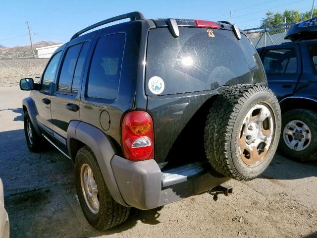 1J4GL48K03W616554 - 2003 JEEP LIBERTY SP BLACK photo 3