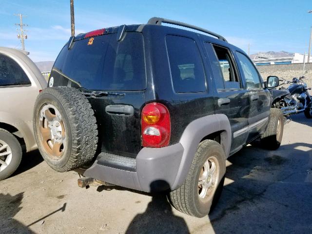 1J4GL48K03W616554 - 2003 JEEP LIBERTY SP BLACK photo 4