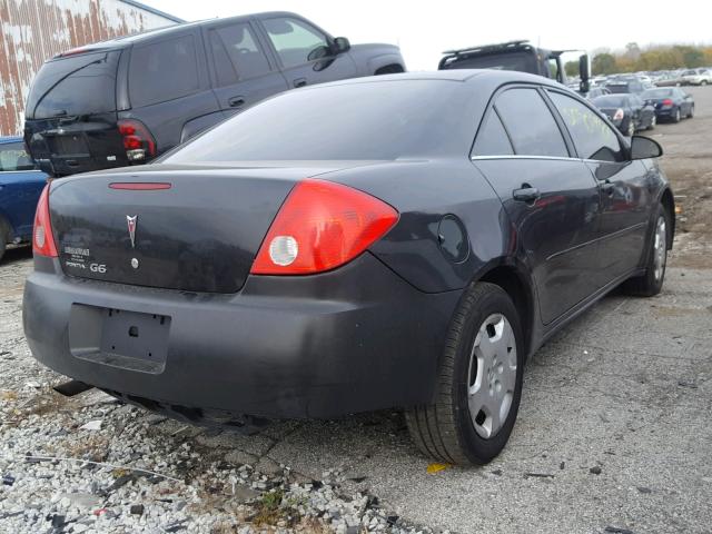 1G2ZF57B484247766 - 2008 PONTIAC G6 VALUE L BLACK photo 4