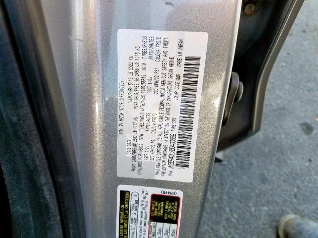 JM3ER4DLXB0400889 - 2011 MAZDA CX-7 GRAY photo 10