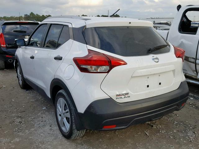 3N1CP5CUXJL509489 - 2018 NISSAN KICKS S WHITE photo 3