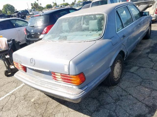 WDBCA39E8LA552448 - 1990 MERCEDES-BENZ 560 SEL BLUE photo 4