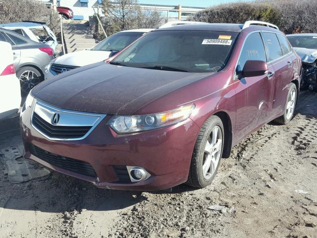 JH4CW2H52CC000509 - 2012 ACURA TSX BURGUNDY photo 2