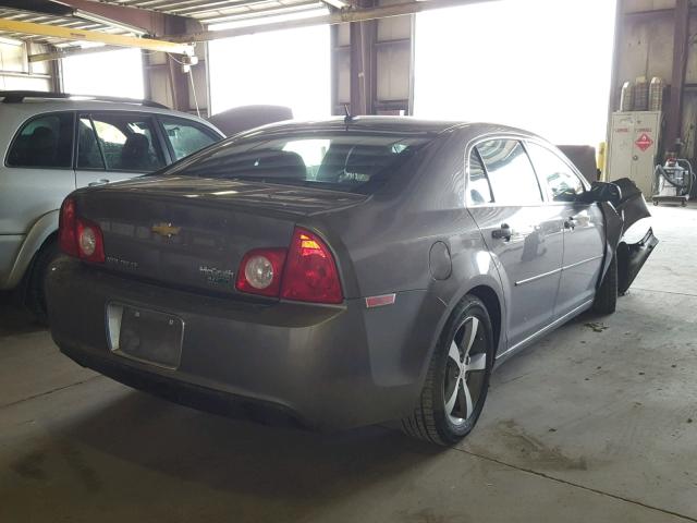 1G1ZC5EU1BF364606 - 2011 CHEVROLET MALIBU 1LT GRAY photo 4