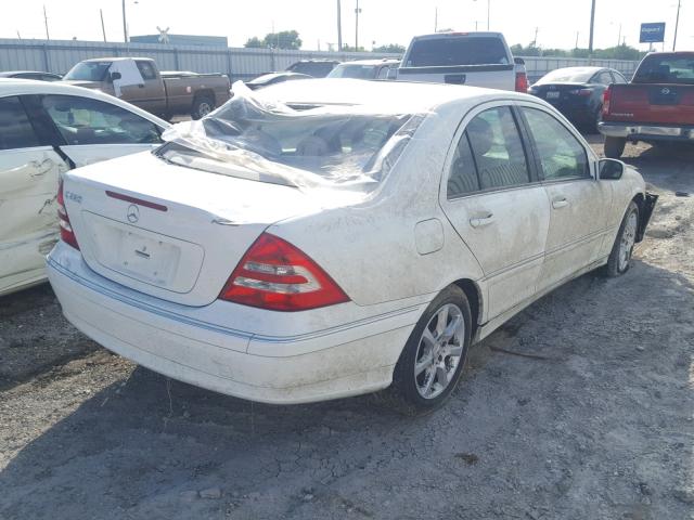 WDBRF54H07A952020 - 2007 MERCEDES-BENZ C 280 WHITE photo 4