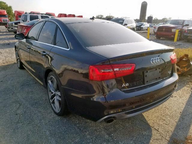 WAUBGAFC1CN019446 - 2012 AUDI A6 BLACK photo 3