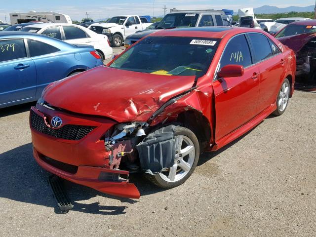 4T1BK46K87U009479 - 2007 TOYOTA CAMRY LE RED photo 2
