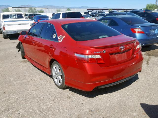 4T1BK46K87U009479 - 2007 TOYOTA CAMRY LE RED photo 3