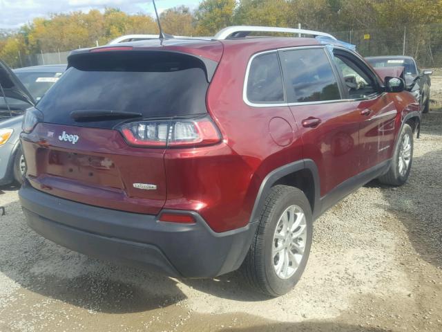 1C4PJLCB1KD172270 - 2019 JEEP CHEROKEE L RED photo 4