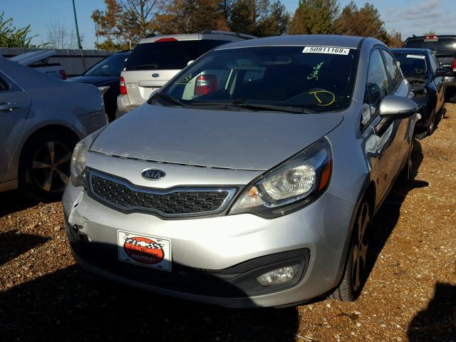 KNADN4A30D6118780 - 2013 KIA RIO EX SILVER photo 2