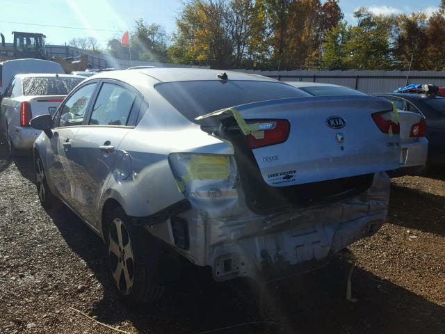 KNADN4A30D6118780 - 2013 KIA RIO EX SILVER photo 3