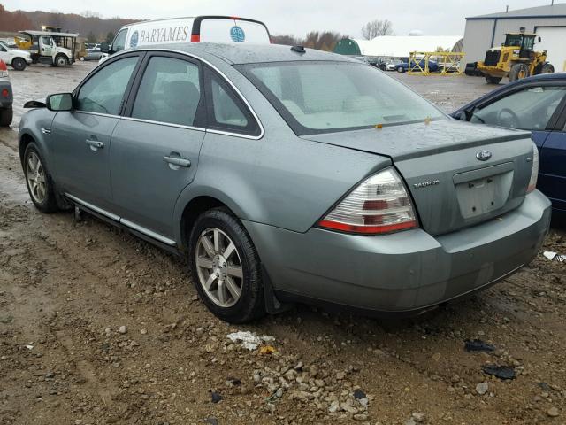 1FAHP24W88G145305 - 2008 FORD TAURUS SEL GREEN photo 3