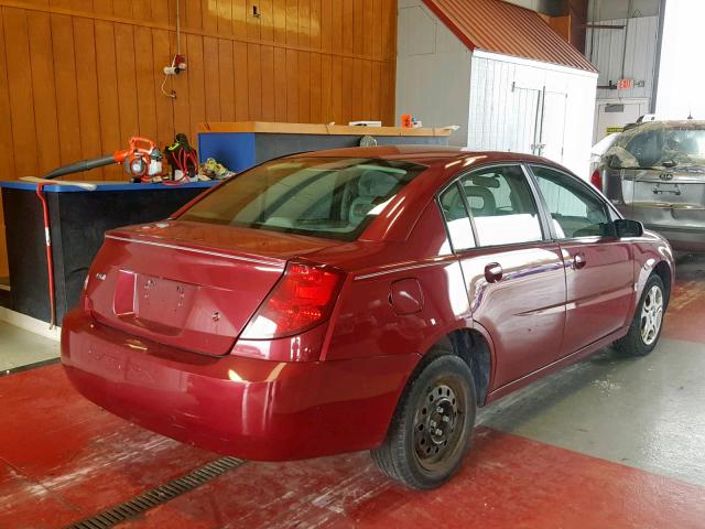 1G8AJ52F84Z121998 - 2004 SATURN ION LEVEL MAROON photo 4