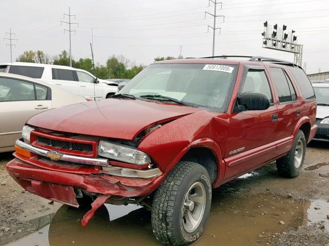 1GNCS13X13K184788 - 2003 CHEVROLET BLAZER RED photo 2