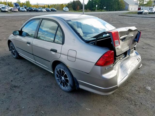 2HGES16344H928288 - 2004 HONDA CIVIC DX V TAN photo 3