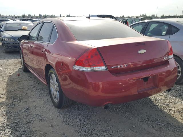 2G1WB5E31E1112735 - 2014 CHEVROLET IMPALA LIM RED photo 3