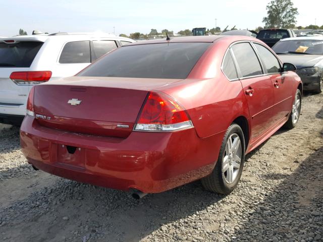 2G1WB5E31E1112735 - 2014 CHEVROLET IMPALA LIM RED photo 4