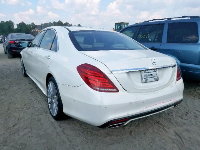 WDDUG8CB9EA026158 - 2014 MERCEDES-BENZ S 550 WHITE photo 3