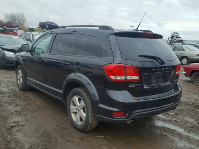 3D4PH1FGXBT530289 - 2011 DODGE JOURNEY MA BLACK photo 3