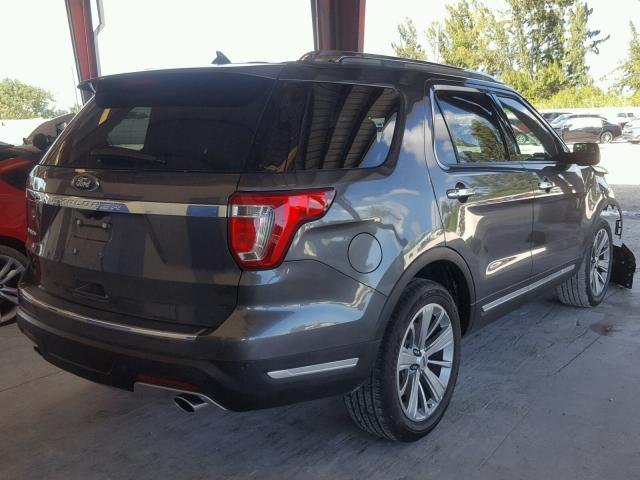 1FM5K7F83JGA04618 - 2018 FORD EXPLORER L CHARCOAL photo 4