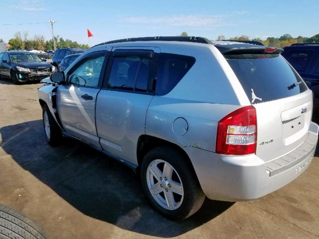 1J8FF47W77D138401 - 2007 JEEP COMPASS SILVER photo 3