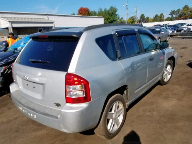 1J8FF47W77D138401 - 2007 JEEP COMPASS SILVER photo 4